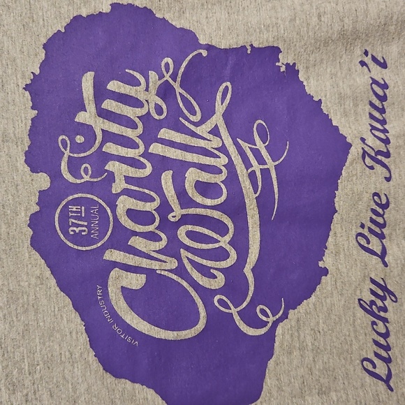 Kaua'i Hawaii 37th Annual Charity Walk Gray  Short Sleeve Commemorative Tee XL - Picture 3 of 8